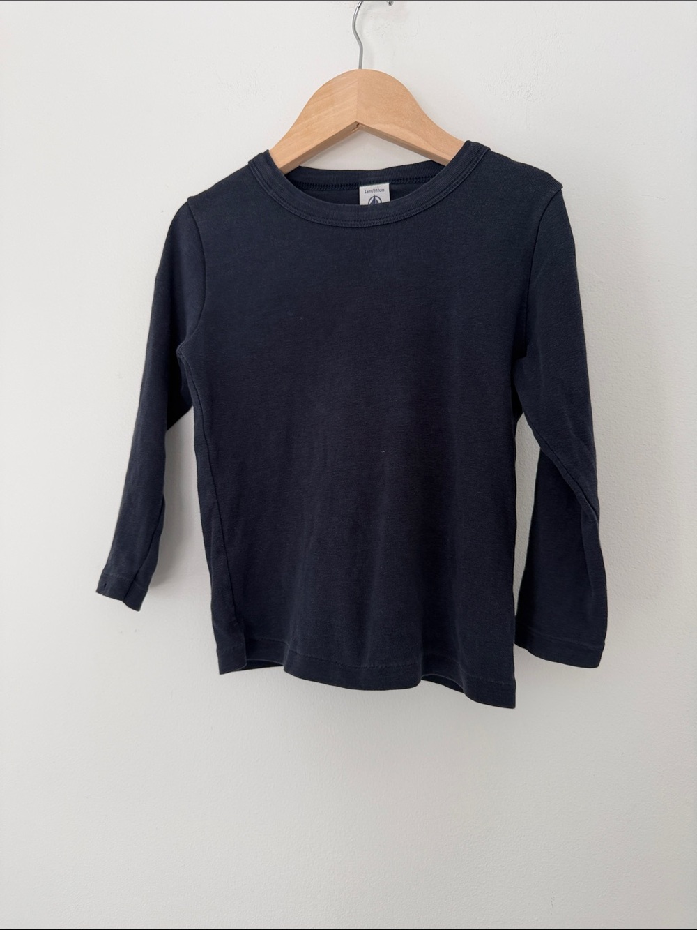 Petit Bateau Kids Long Sleeve Crewneck Top Navy 4 Years
